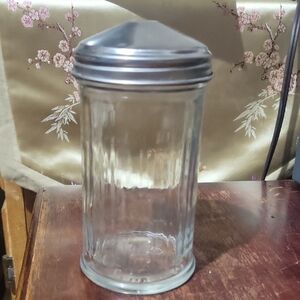 Vintage Dominion Glass Sugar Dispenser